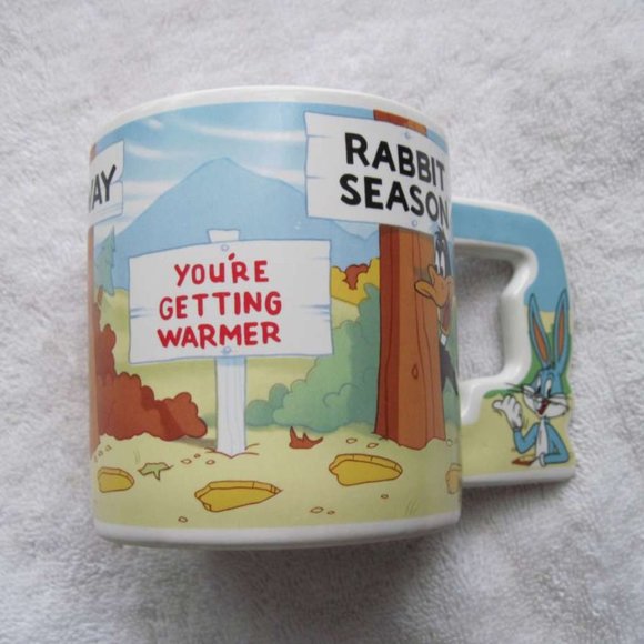 1988 Looney Tunes Story Telling Mug Bugs Bunny Character Handle Applause Warner - Picture 1 of 4